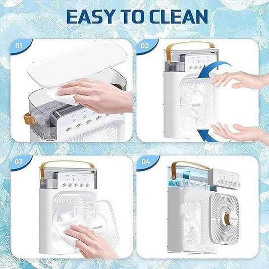 Easy to clean USB electric fan 🌬️: steps to maintain your portable air cooler ❄️ for optimal performance. #Tech #Electronics
